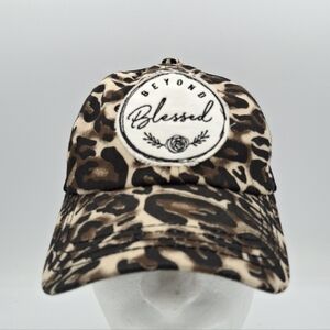 C.C Leopard Print Hat Patch Adjustable Strapback Western Cap